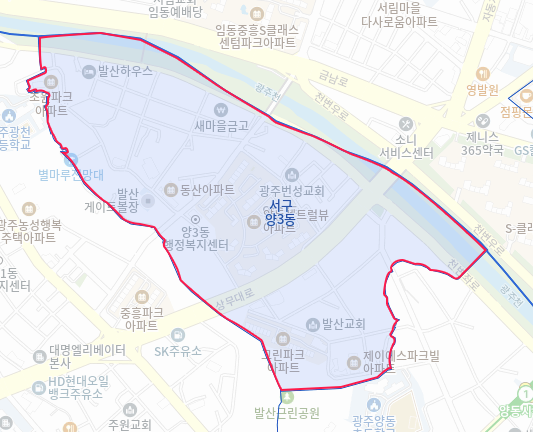 양3동 지도 이미지