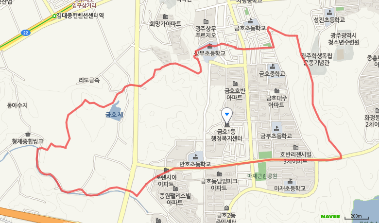 금호1동 지도 이미지